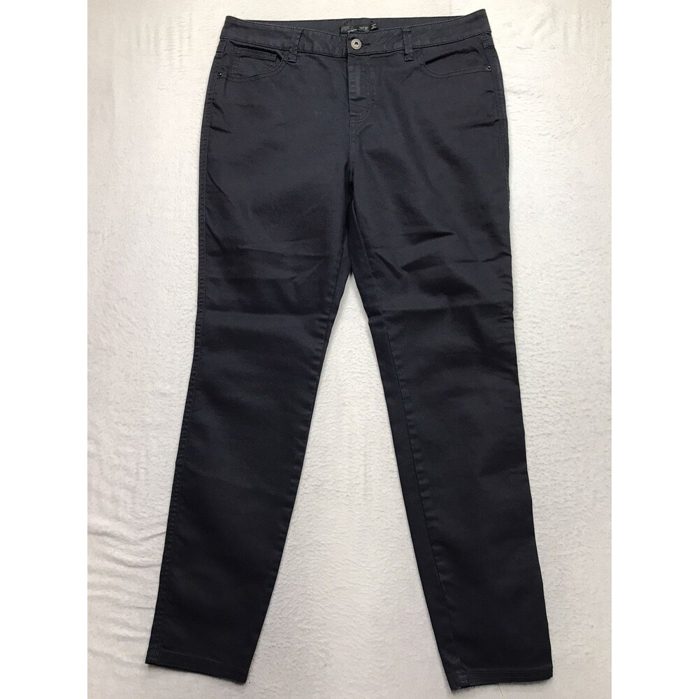 PRANA Oday Jeans Women 14/32 (34x32 fit) Deep Navy Coated Organic Cotton Stretch